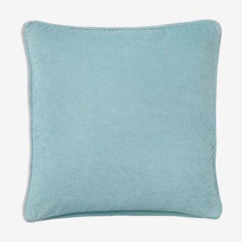 Velvet cushion 50x50cm light blue color