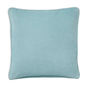 Velvet cushion 50x50cm light blue color