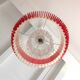 Suspension in glass and plexiglass with diamond points / vintage 60s-70s
