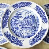 6 Assiettes plates porcelaine Pyroplan