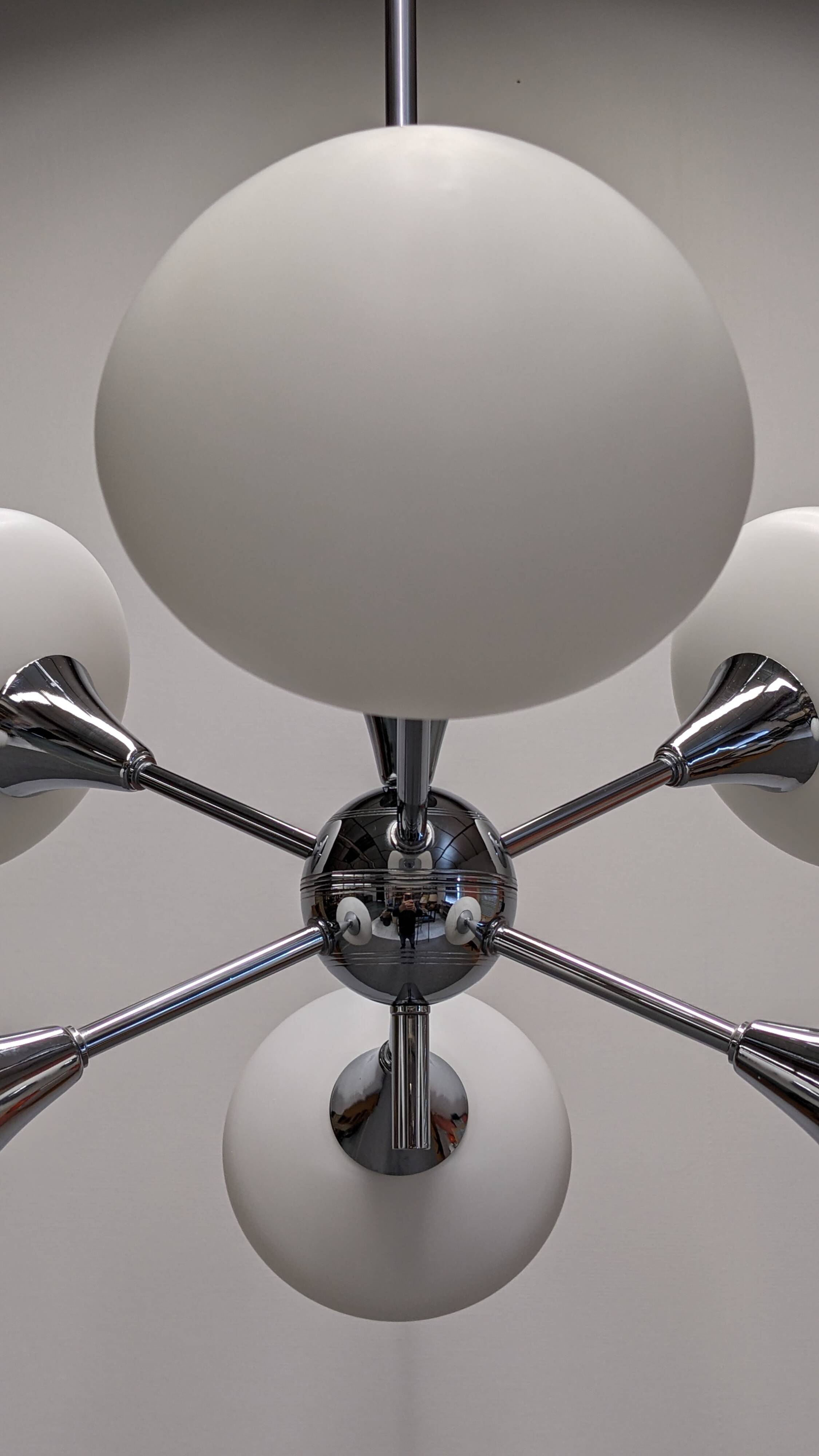 Space Age Sputnik chandelier with 6 lights, 50s-60s