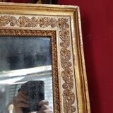 Gilded mirror and rechampi of Louis XVI period 1754 - 1793 90x166cm