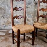 Pair of folk art chairs, France, mid-20th century