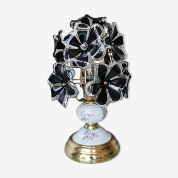 Table lamp with glass flowers, 80