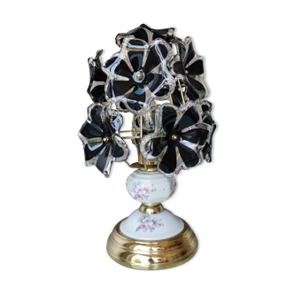 Table lamp with glass flowers, 80