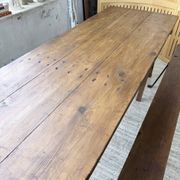 XXL trestle farm table 4m and its benches