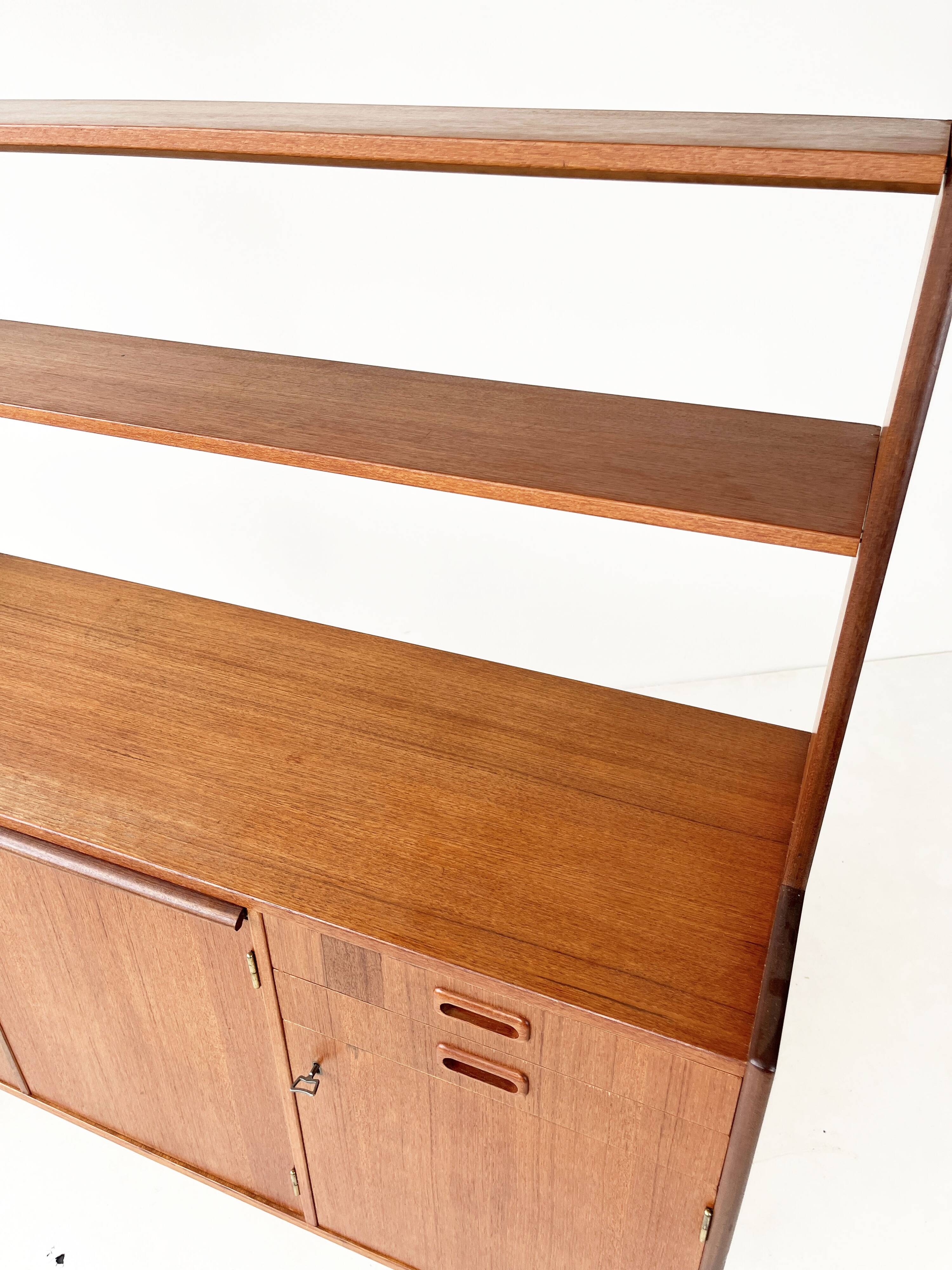 Teak bookcase/desk