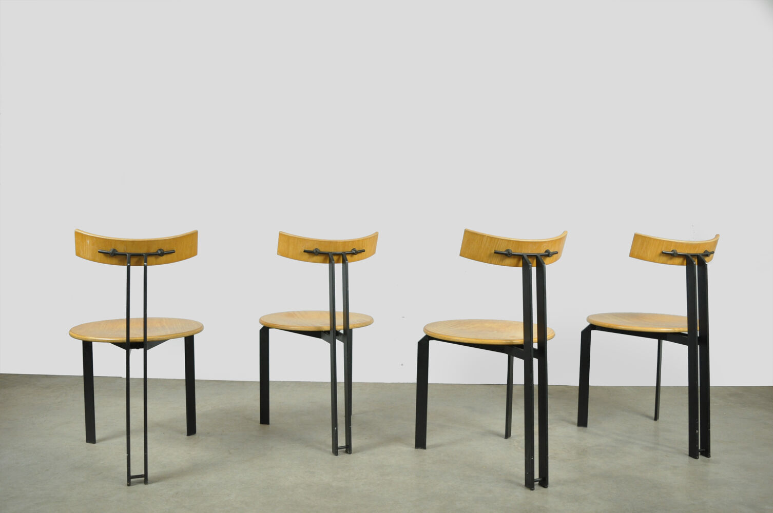 Dutch post modern dining chairs, harvink, 1980s