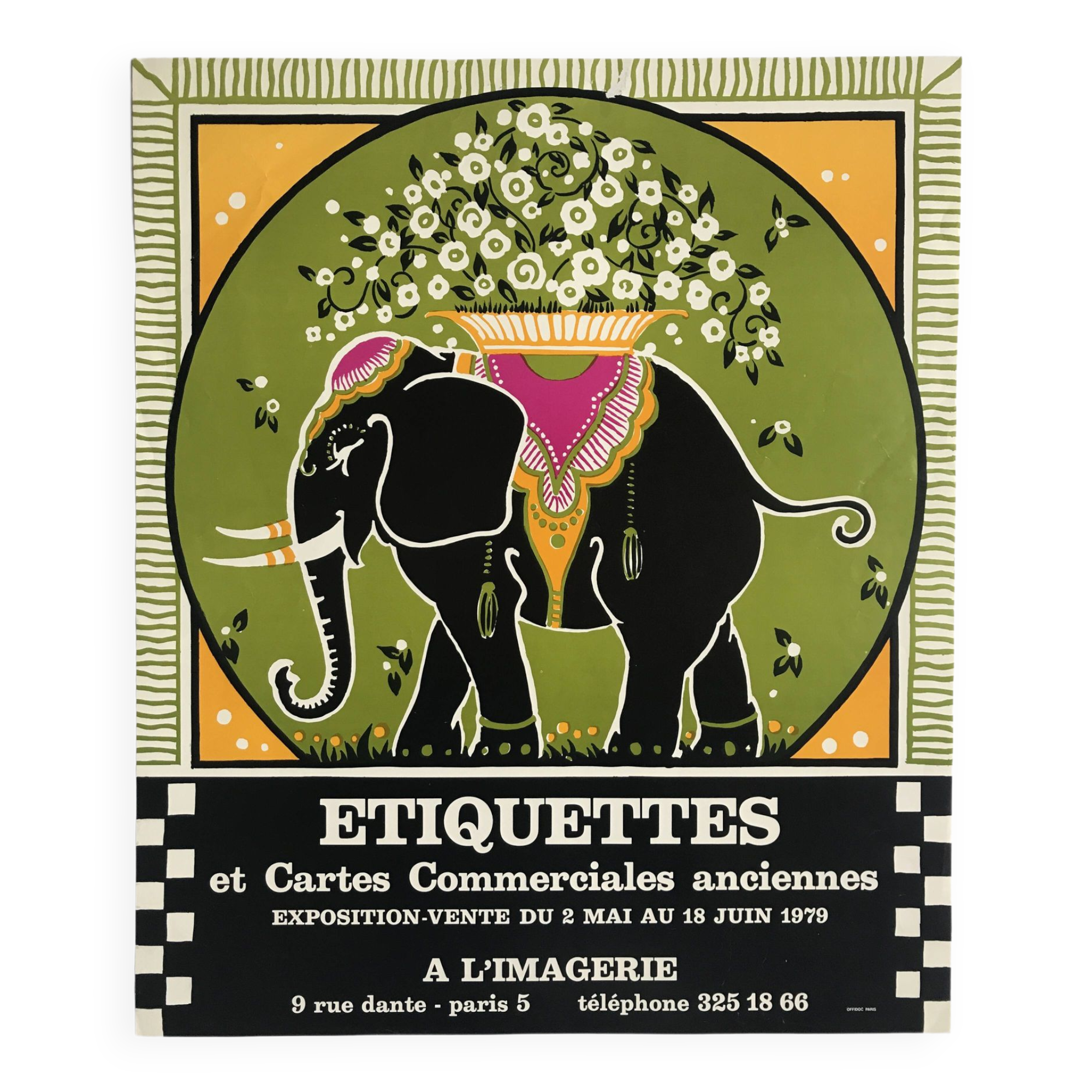 Original poster Old labels and postcards / A L'Imagerie, 1979
