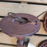 3 vintage wooden wall lights 1970