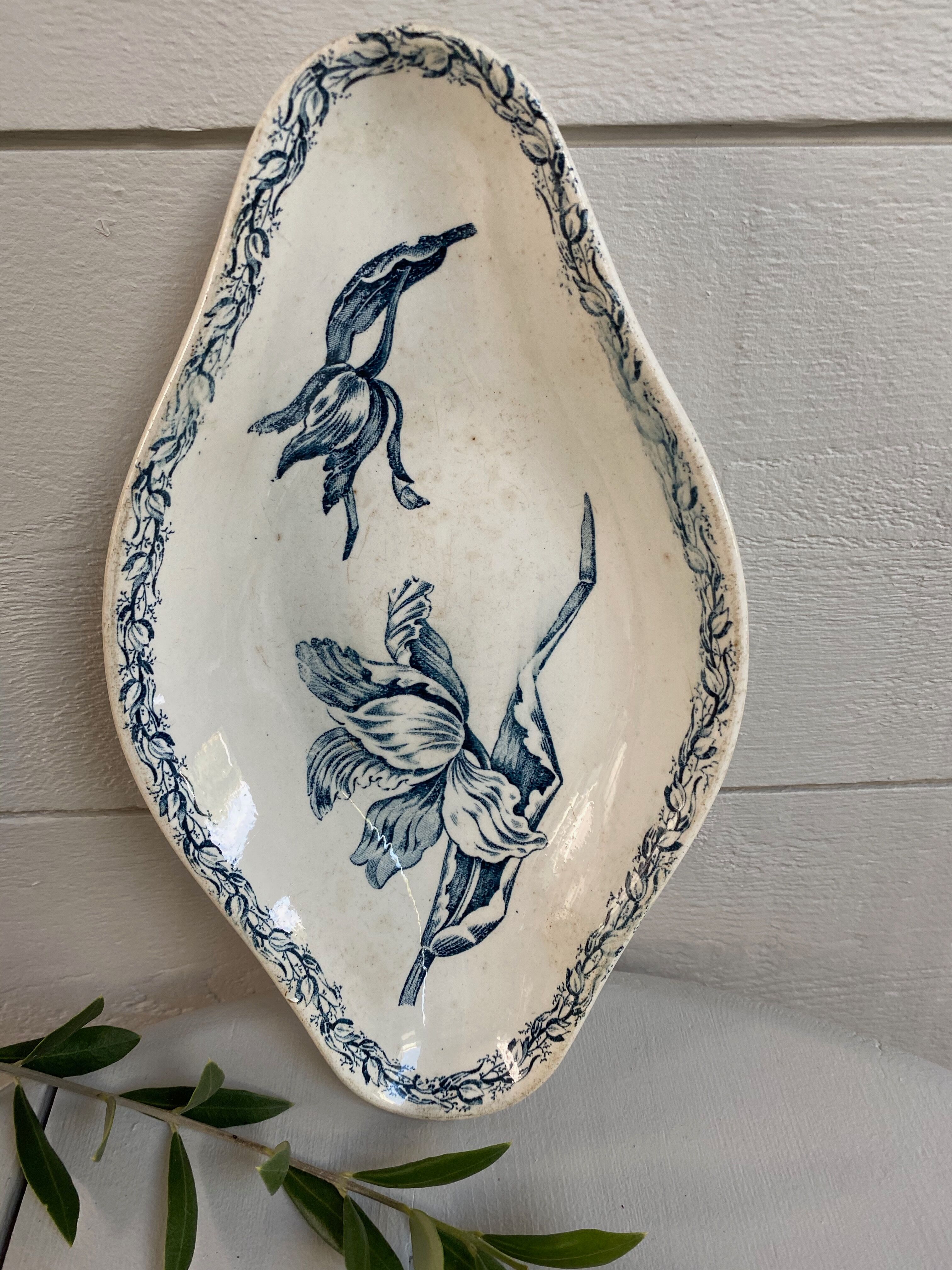 Old earthenware dish kg luneville
