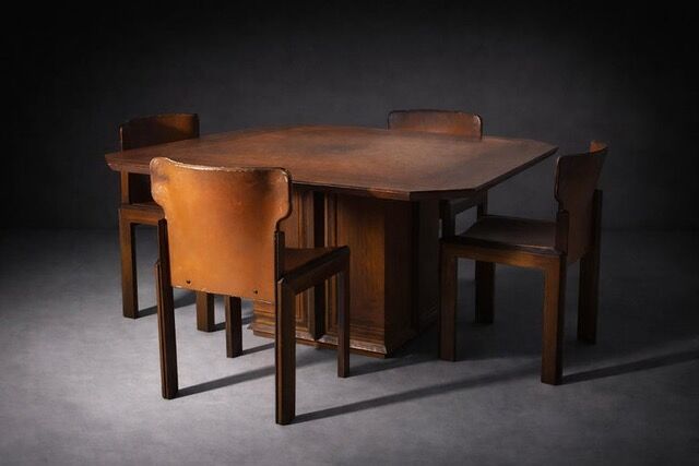 Set of 4 Paganini chairs — Luciano Frigerio for Frigerio di Desio, I
