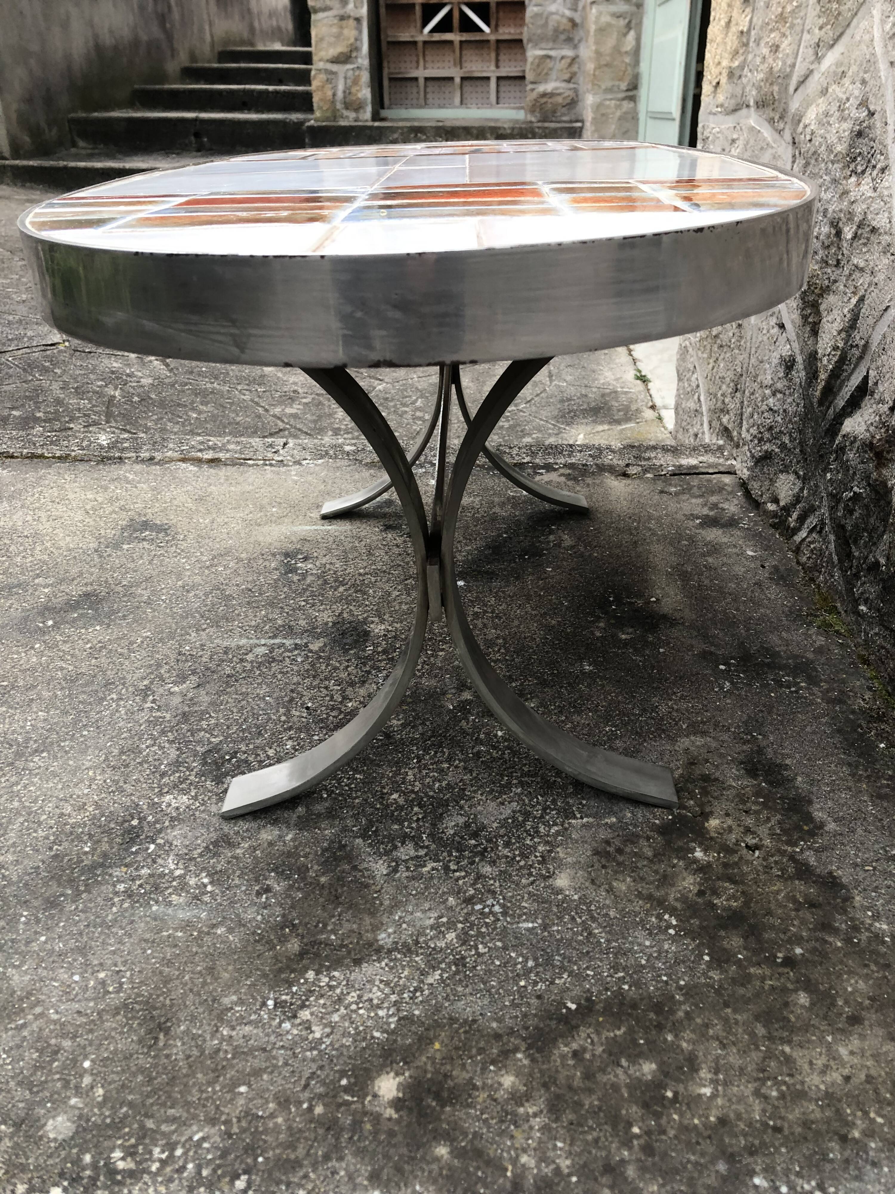 Ceramic coffee table by Jean Gregorieff