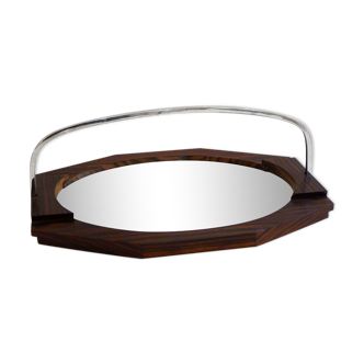 Art Deco mirror & Macassar ebony tray