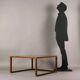 Vintage coffee table in brass and glass, Italy, 1960s-1970s