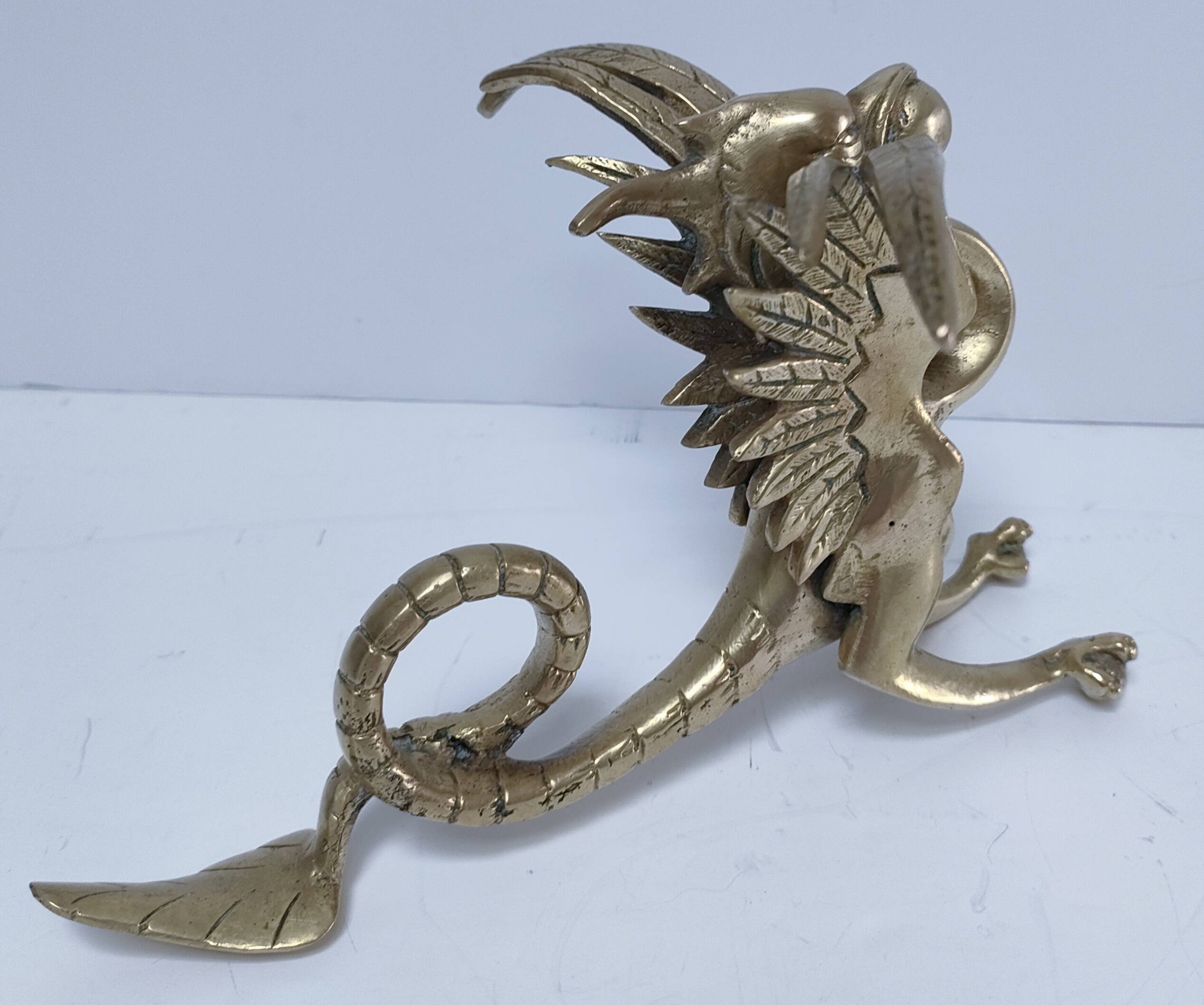 gold-plated chimera sculpture
