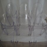 Pair of stackable chairs Victoria Ghost by Philippe Starck, Kartell