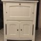 Secretary desk in solid wood, repainted matte white