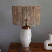 Lampe à poser en céramique craquelée, années 80