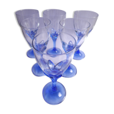 Blue tulip water glasses