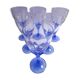 Verres à eau tulipe bleus