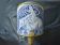 Clip-on lampshade, blue toile de Jouy