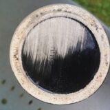 Vase vallauris lave noir et jaune