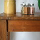 Table d'appoint de ferme en bois ancienne