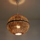Rattan ball pendant light, 1960s