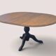 Extendable round table with central leg – Chic country spirit