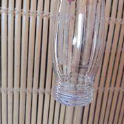 6 large old orangeade glasses - engraved crystal base, typical of the 1930s