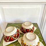 3 stoneware bowls with Saint Clément ears