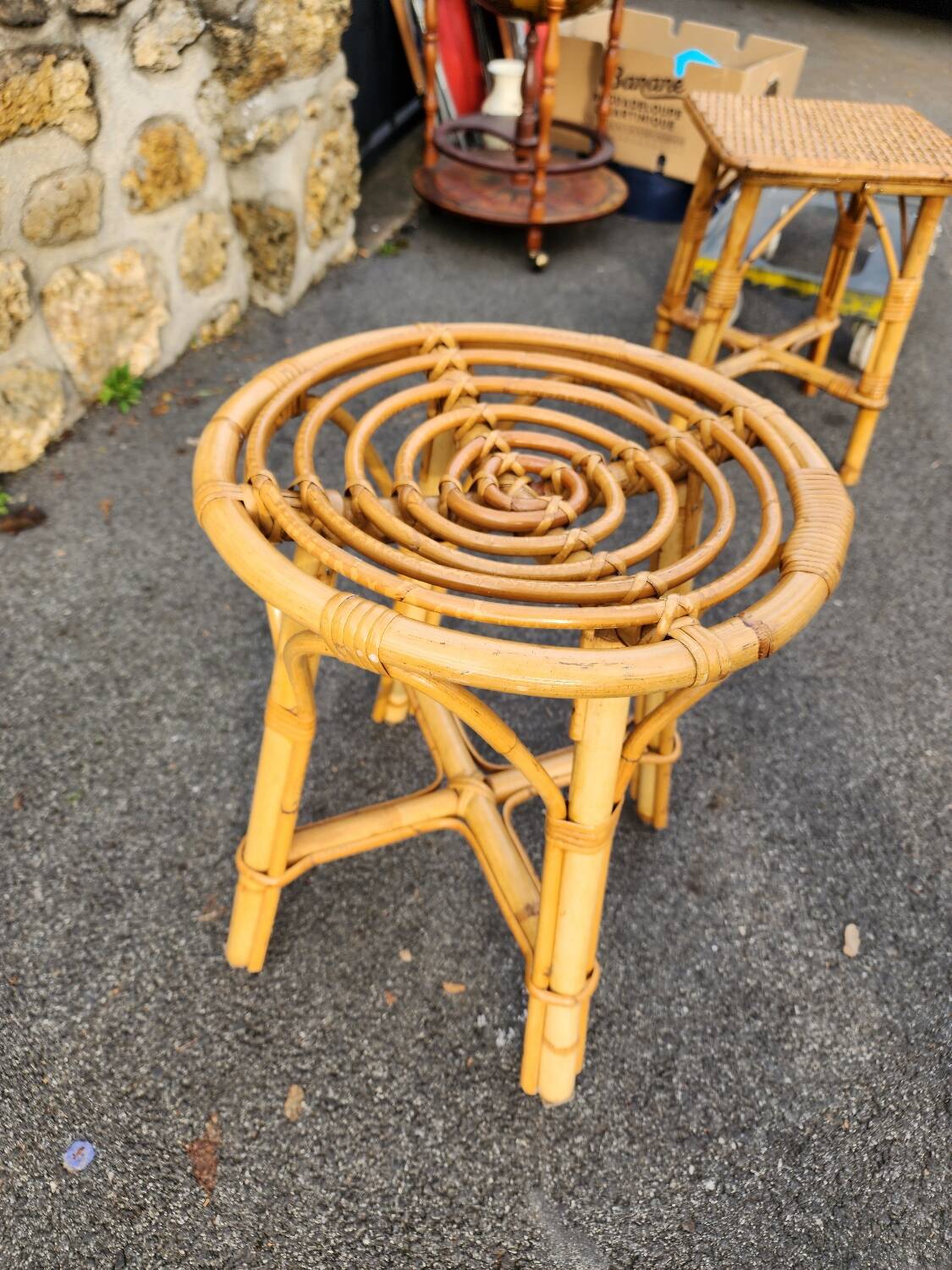 Rattan stool
