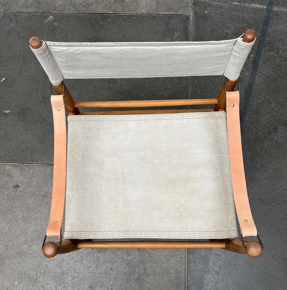 Mid-century modern Danish safari chair by Farstrup, 1960s.