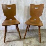 Pair of winstub (bistro) chairs