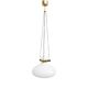 White, modernist chandelier Kamenický Šenov, Czechoslovakia, 1960s.