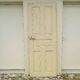Old interior door wood painted vintage porcelain handle N°3