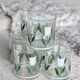 6 verres à eau vintage – Motif tulipe blanche