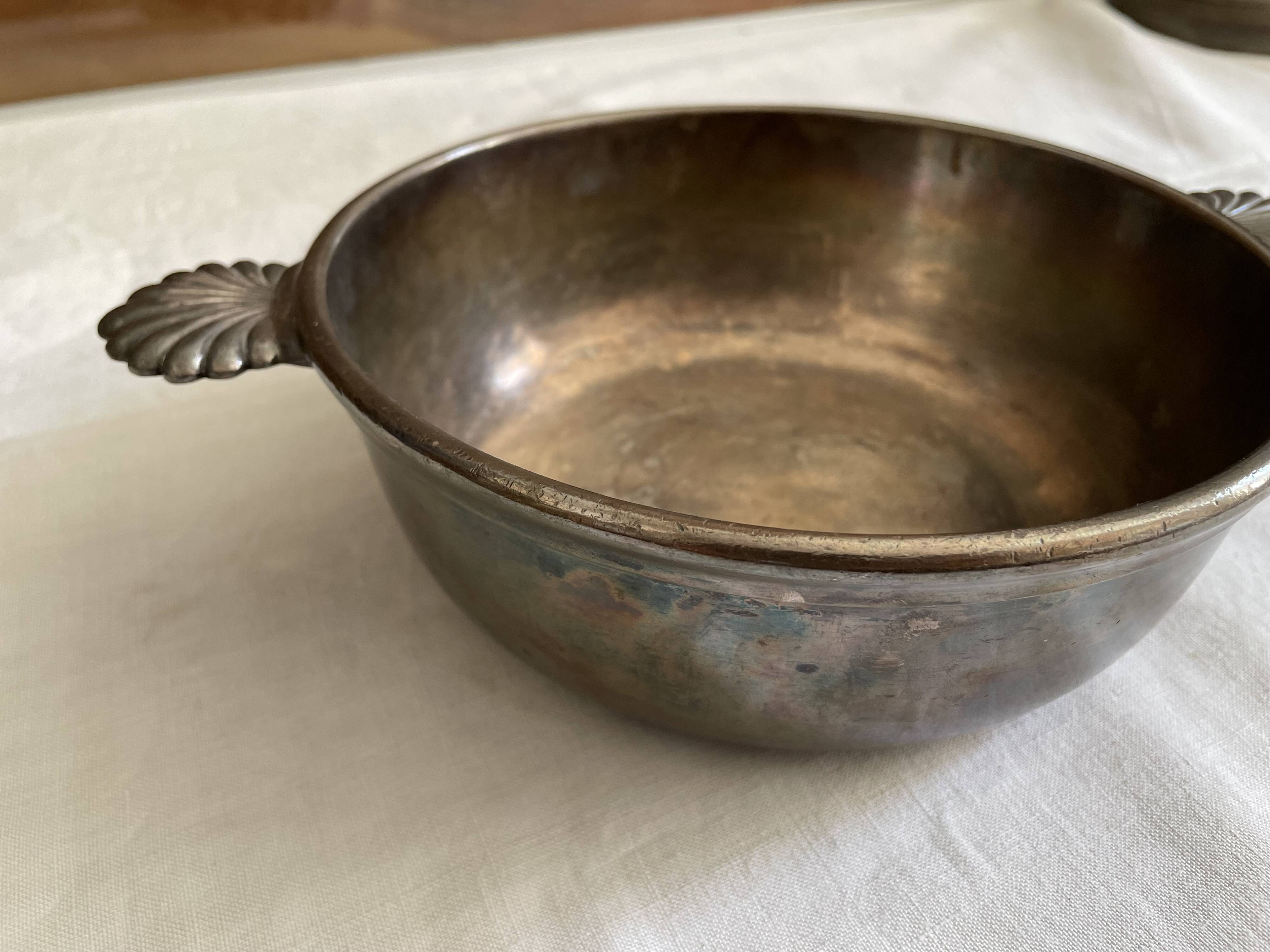 Bowl handles silver metal sheet