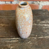 Vintage 1970s Beige and Gold Ceramic Vase by Dr Pierre Ricaud