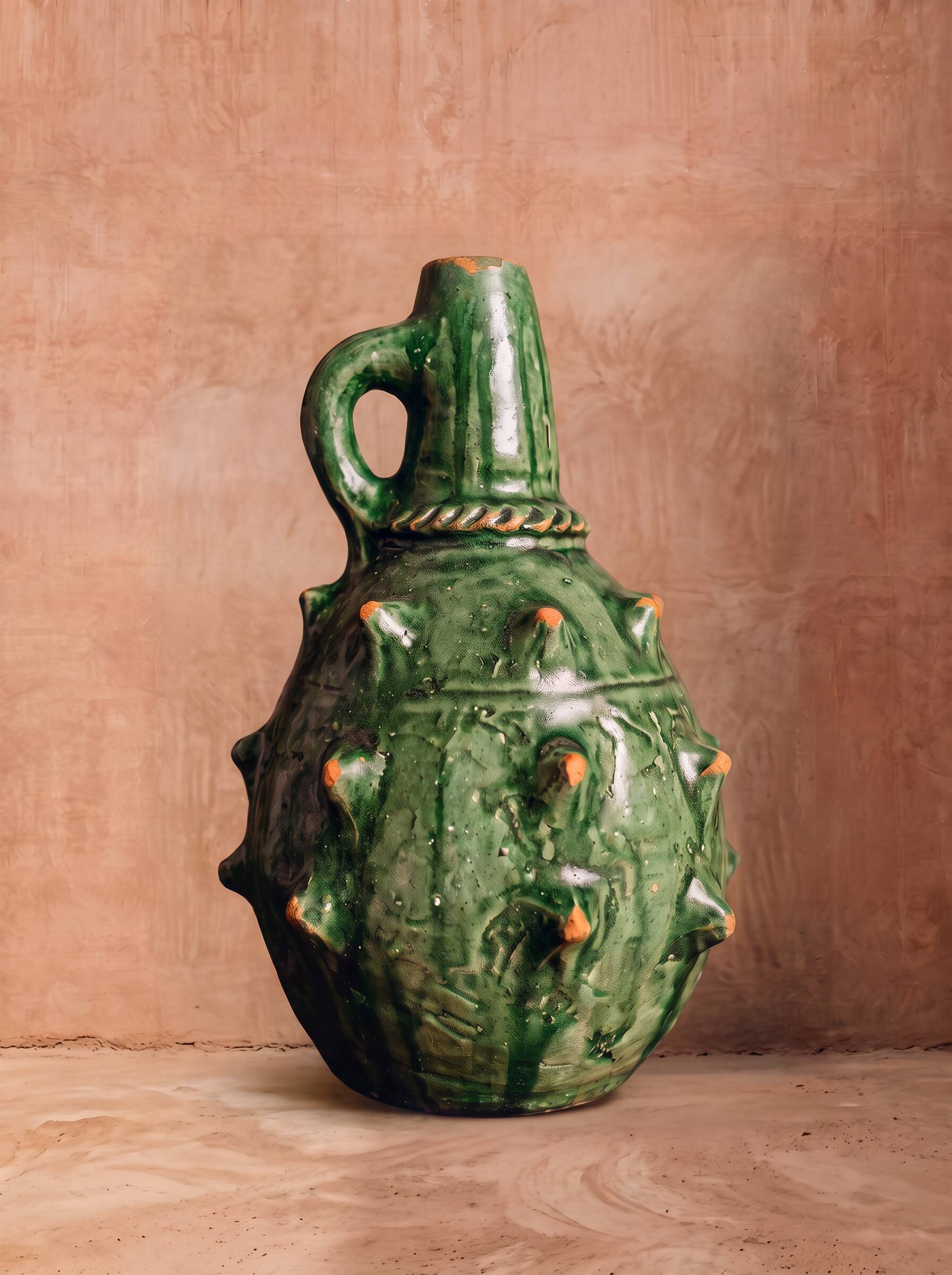 Studded amphora with twisted band