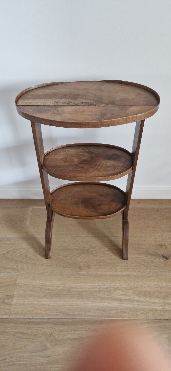 Antique walnut pedestal table furniture