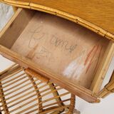 Rattan desk and chair