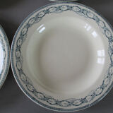 9 hollow plates Salins Récamier terre de fer