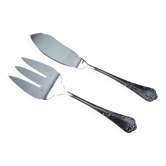Silver-plated fish serving utensils, SBF style. Louis XV style