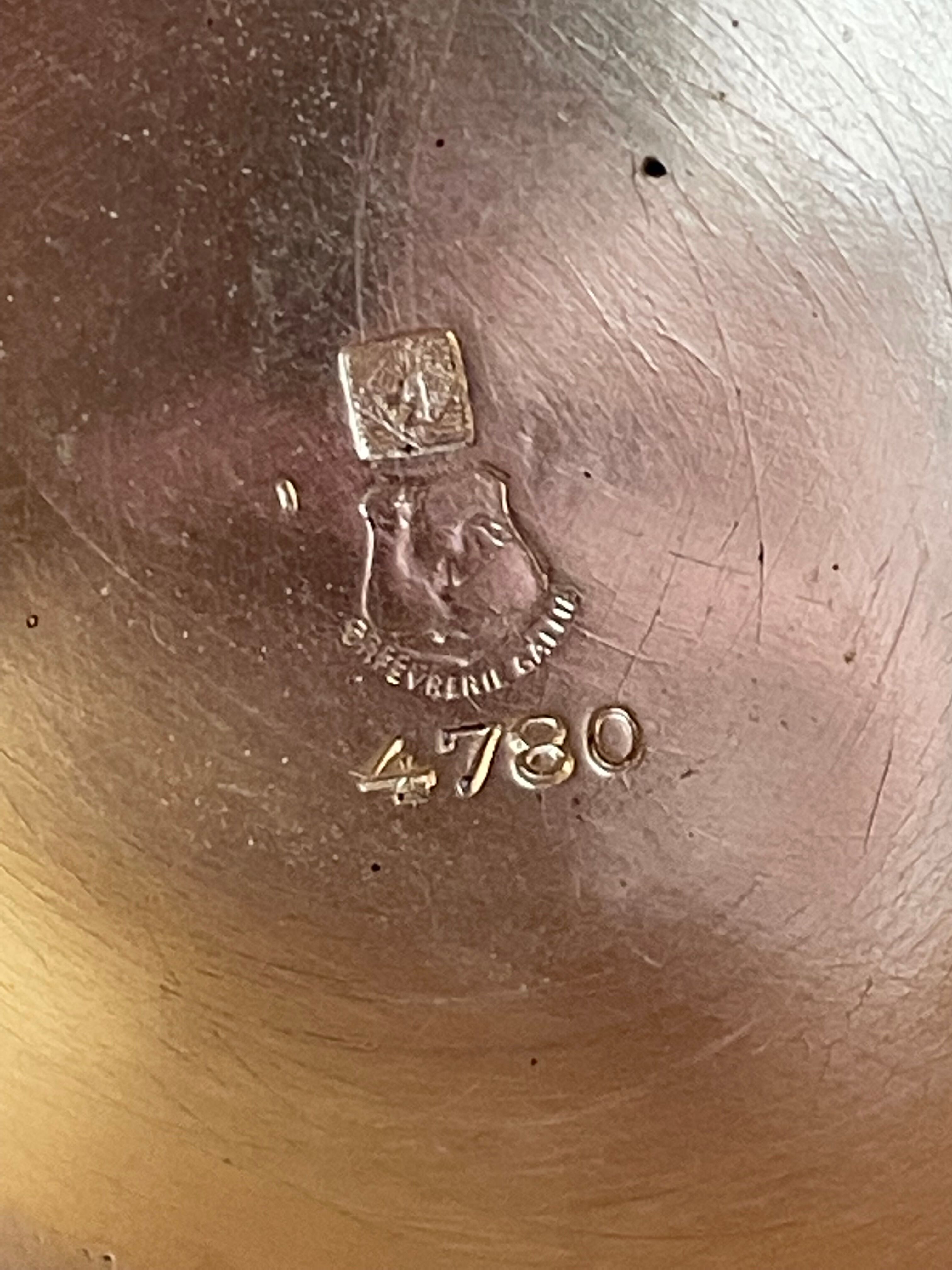 Antique, Gallia vase, Art Nouveau, French goldsmith Christofle, stamped, décor 4780, gilded