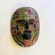 Masque du Mexique en terre cuite colorée, années 70, mexicain