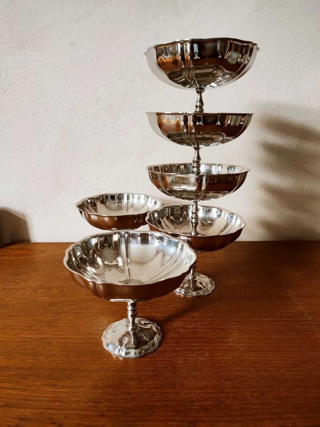 6 stainless steel dessert cups
