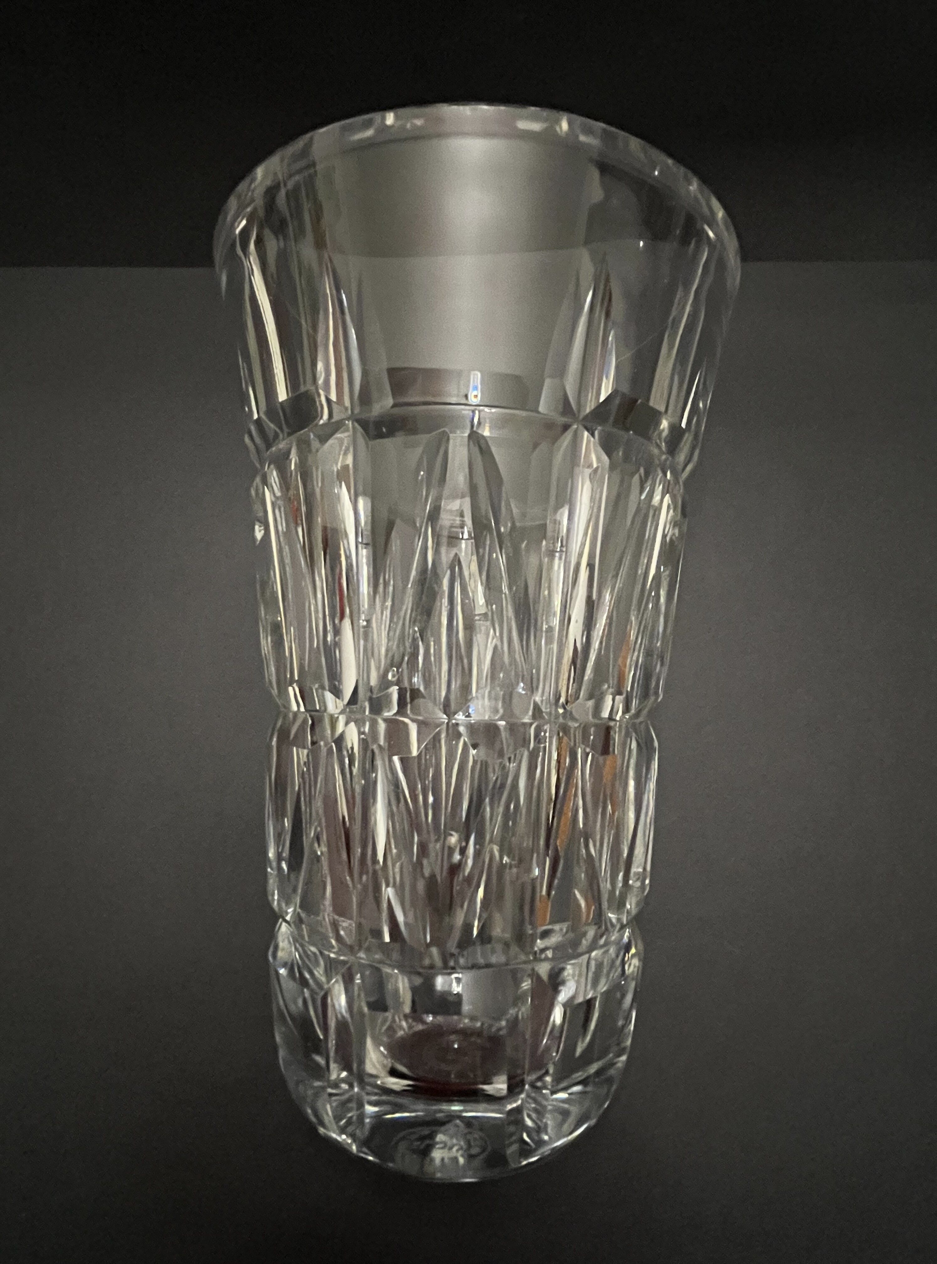 Carved crystal vase from Saint Louis