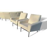 Rare panoramic sofa and two armchairs “G10” set by Pierre Guariche